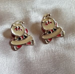 Vintage Santa Holiday Earrings